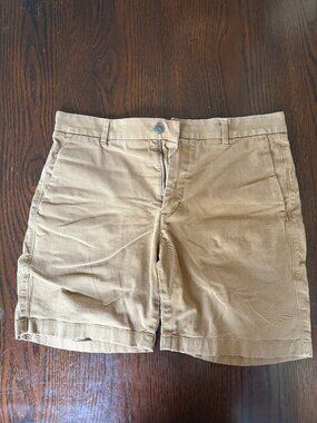 Everlane 7 Performance Chino Shorts Ochre Men’s 32 Flawed